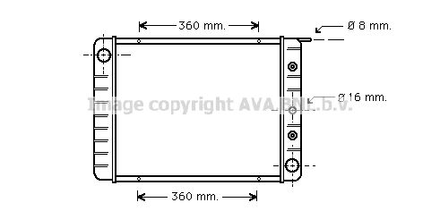 AVA QUALITY COOLING Радиатор, охлаждение двигателя VO2003